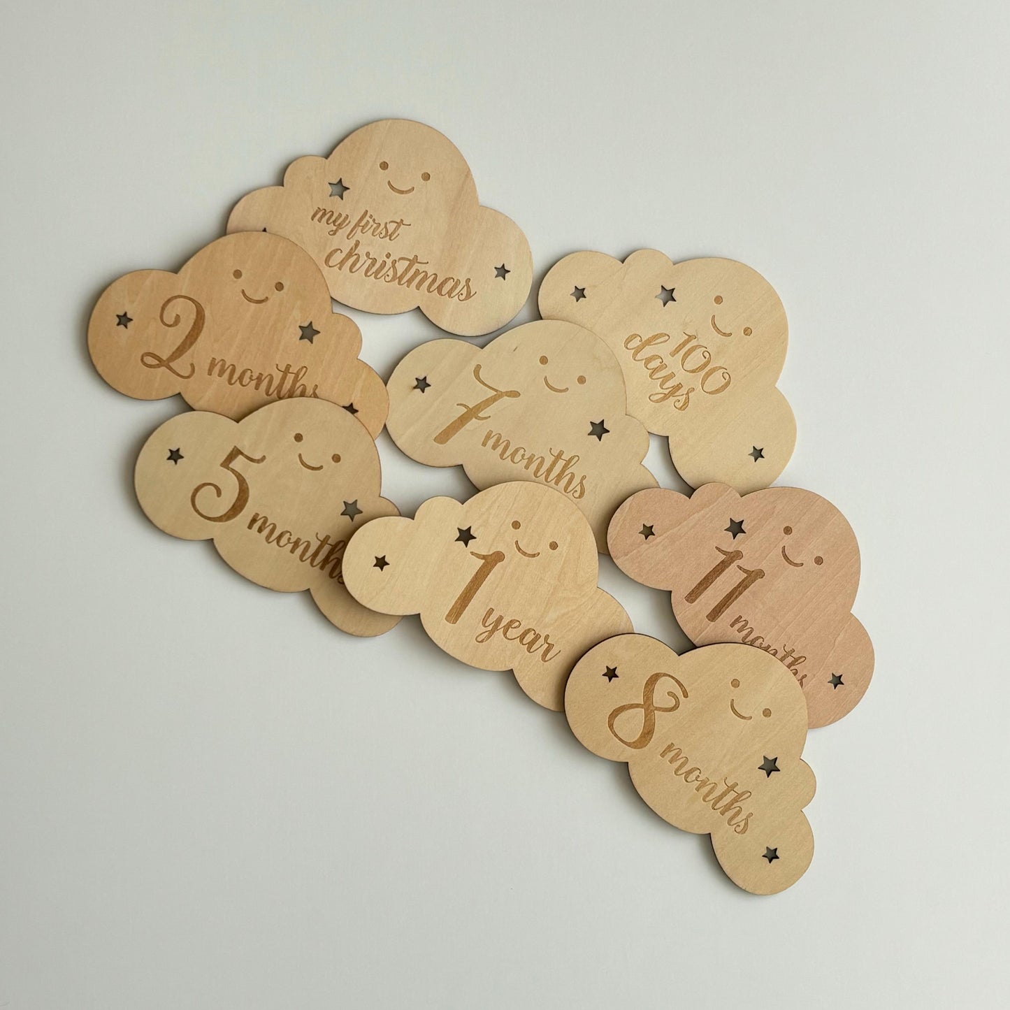 Cotton candy milestones baby cards
