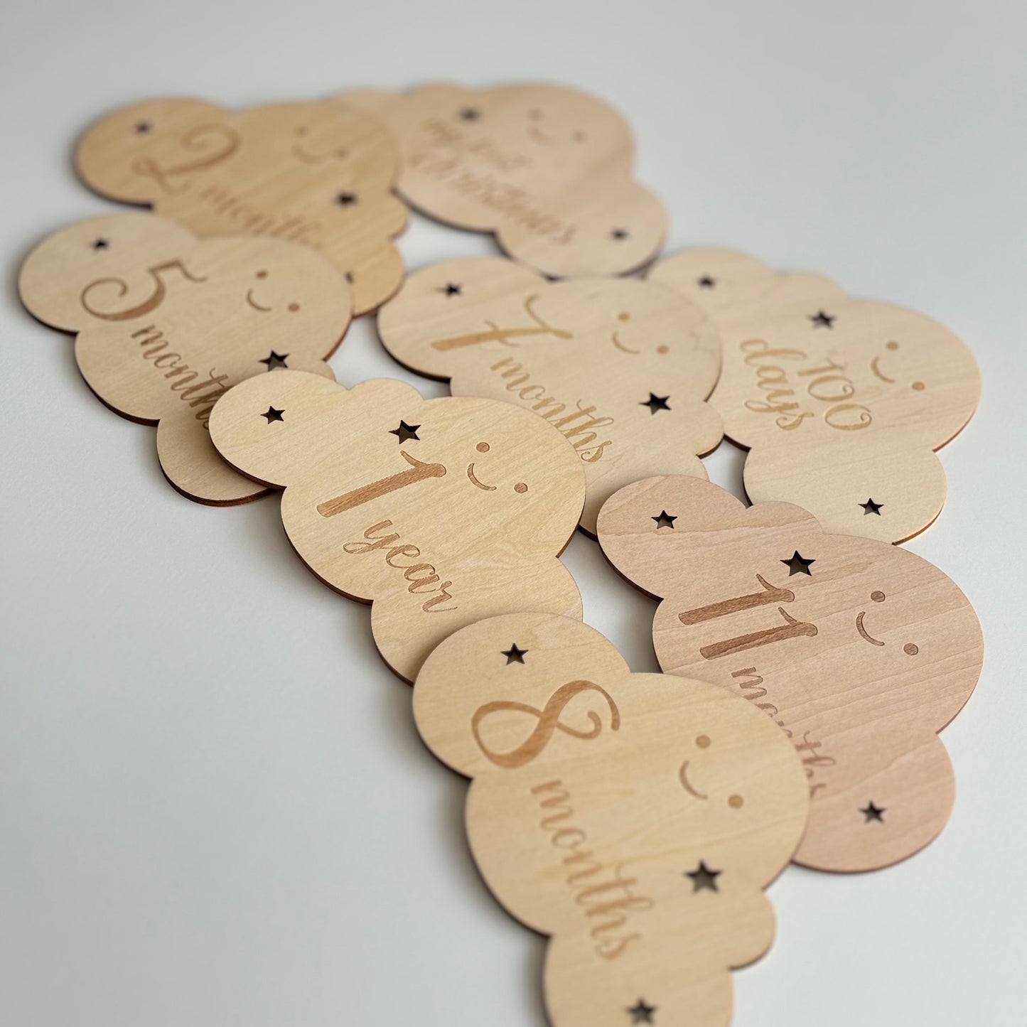 Cotton candy milestones baby cards
