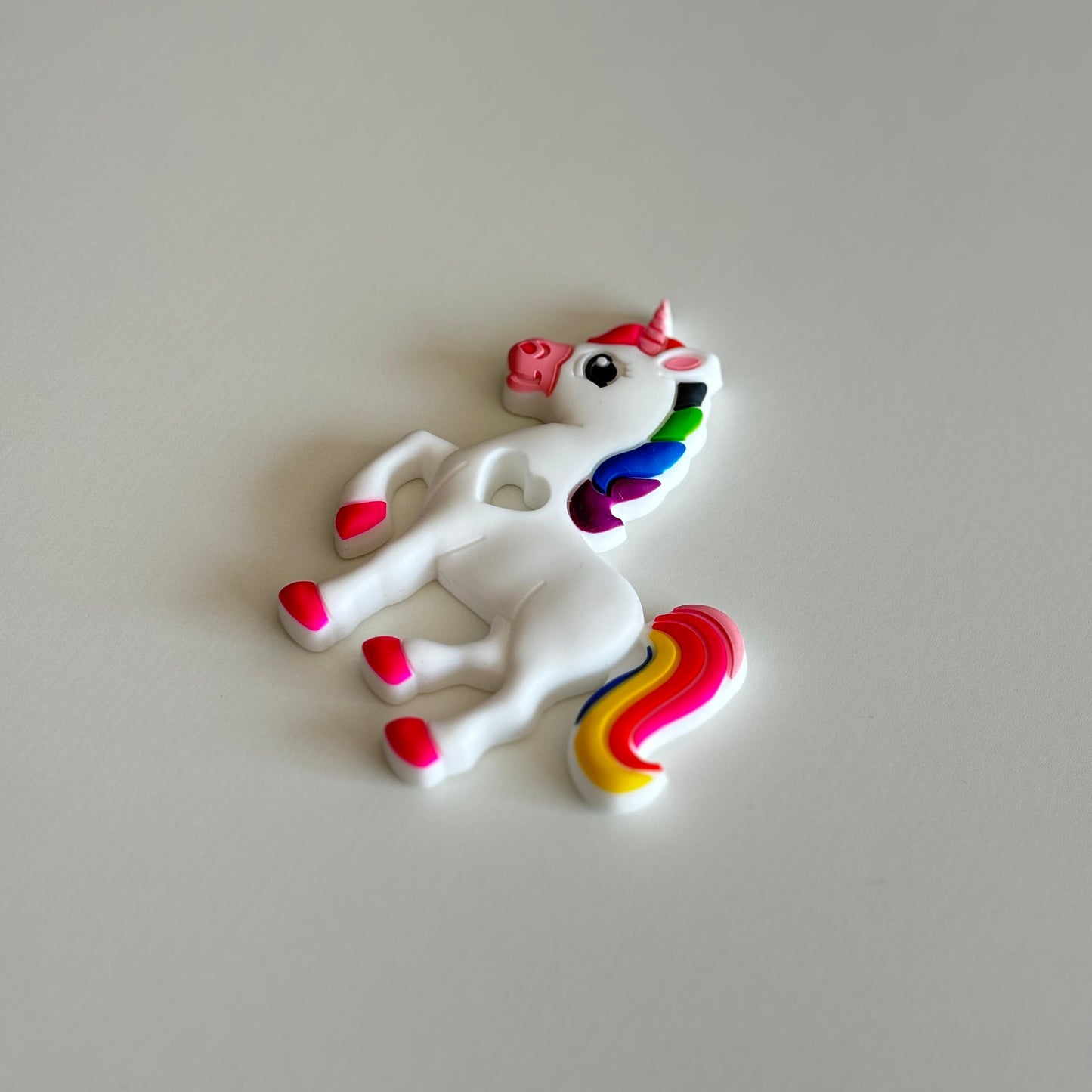Shimmering unicorn teethers