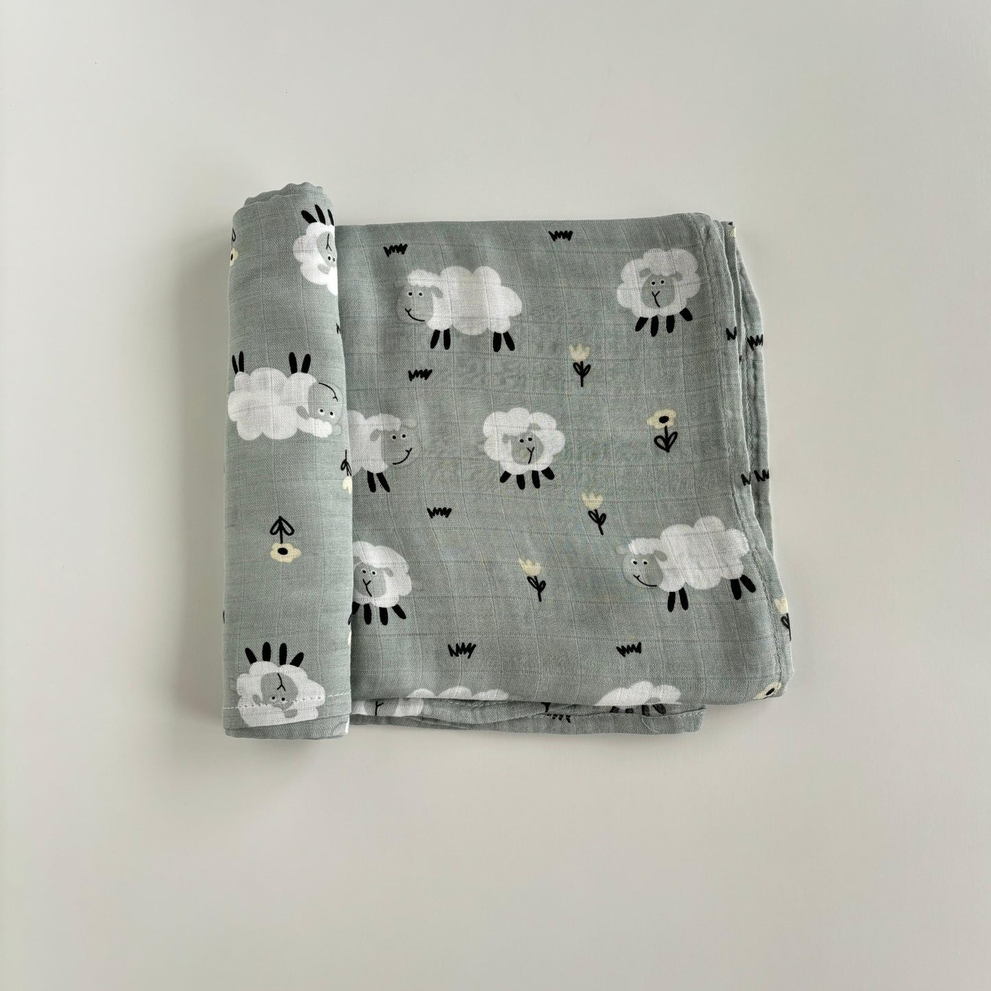 Sleepy Sheep Swaddle Blanket