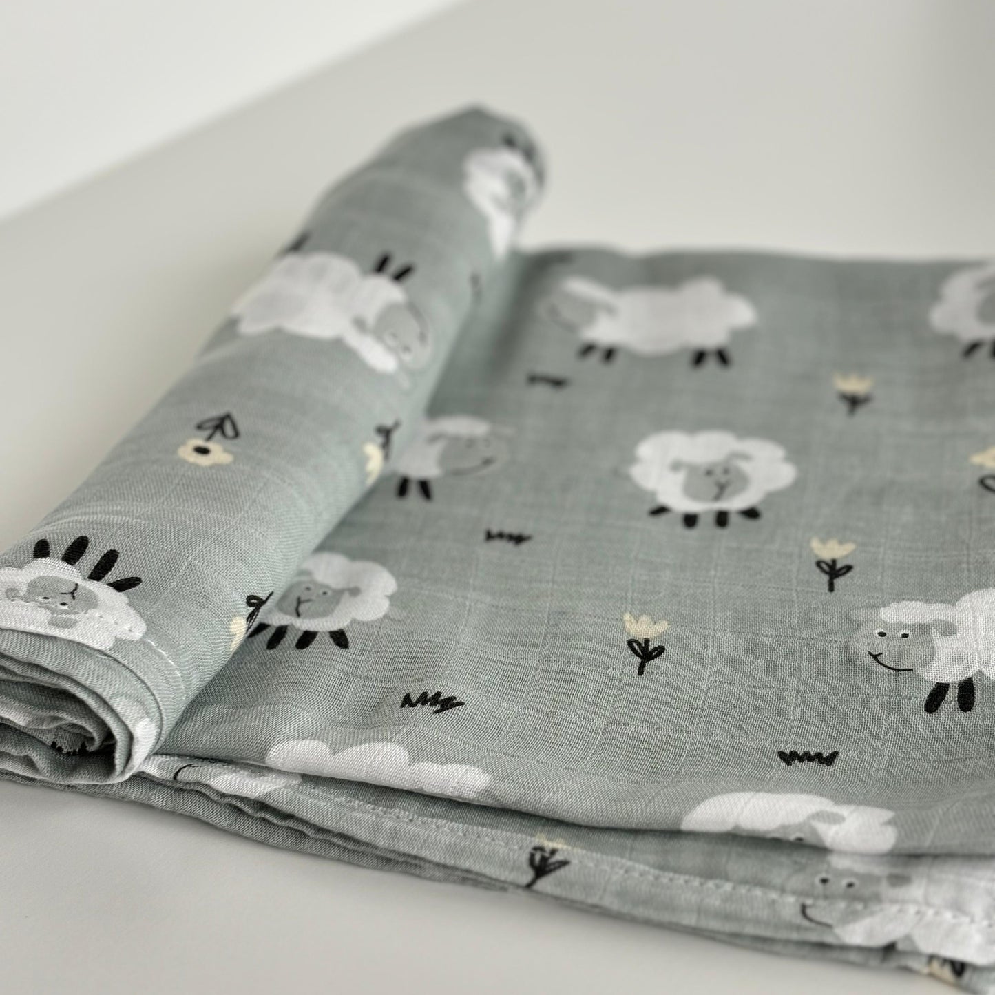 Sleepy Sheep Swaddle Blanket