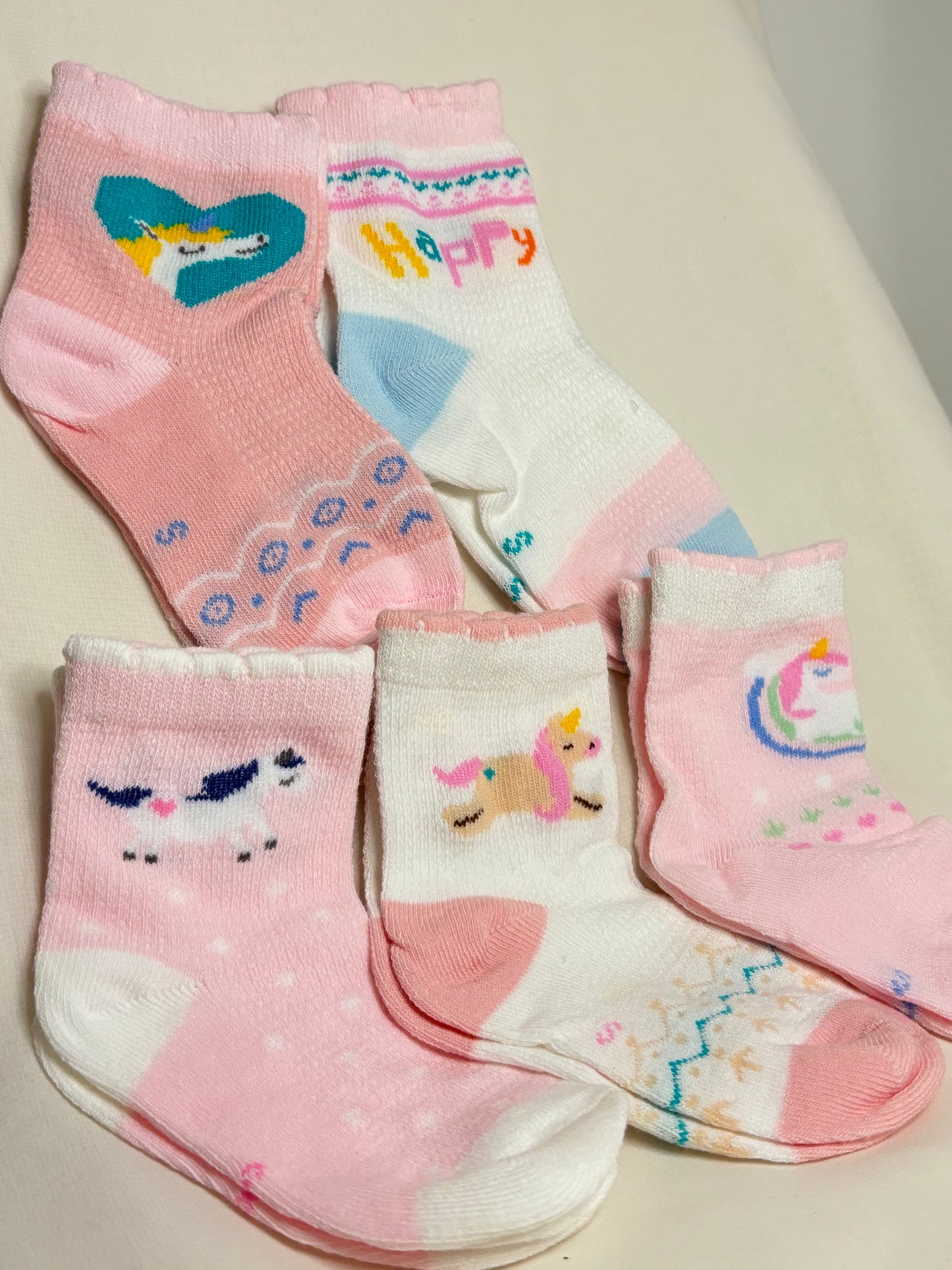 Shimmering Unicorn Baby Socks